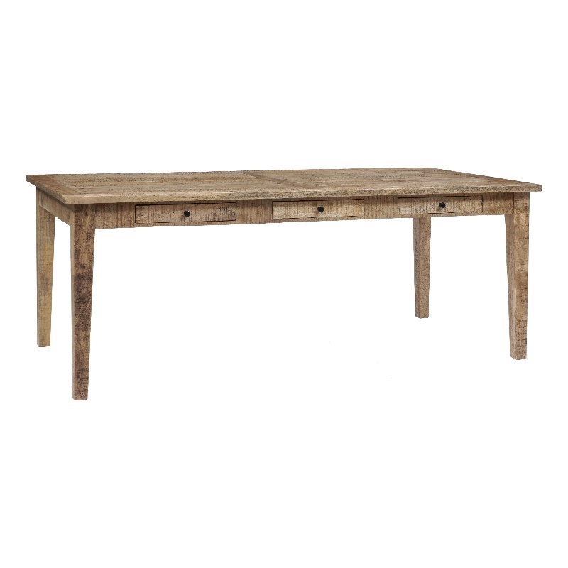 Pemberly Row Traditional Solid Wood Dining Table in Brown Finish