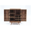 Pemberly Row Contemporary Solid Sheesham Wood Bar in Light Brown