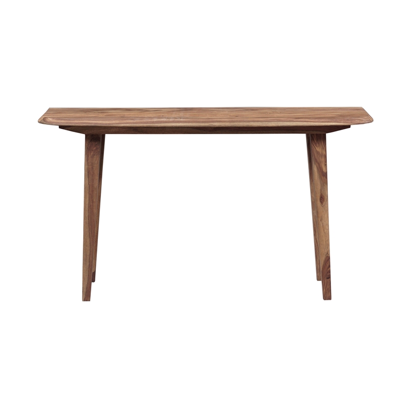 Pemberly Row Modern Solid Sheesham Wood Console Table in Natural