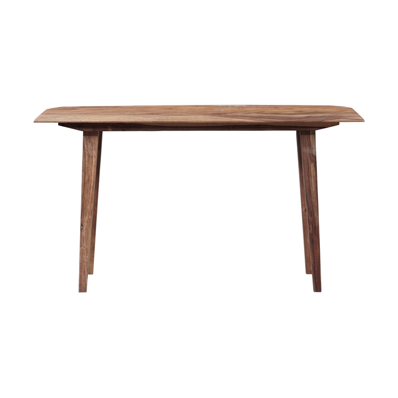 Pemberly Row Modern Solid Sheesham Wood Console Table in Natural