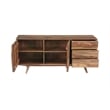 Pemberly Row Modern Solid Sheesham Wood Sideboard in Light Brown
