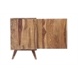 Pemberly Row Modern Solid Sheesham Wood Sideboard in Light Brown