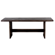 Pemberly Row Contemporary Solid Wood Dining Table in Black Finish