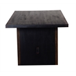 Pemberly Row Contemporary Solid Wood Dining Table in Black Finish