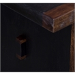 Pemberly Row Contemporary Solid Wood Dining Table in Black Finish