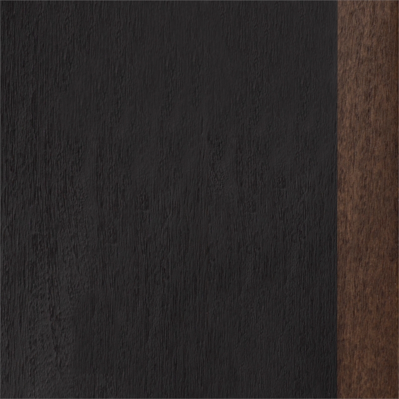 Pemberly Row Contemporary Solid Wood Dining Table in Black Finish