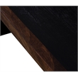 Pemberly Row Contemporary Solid Wood Dining Table in Black Finish