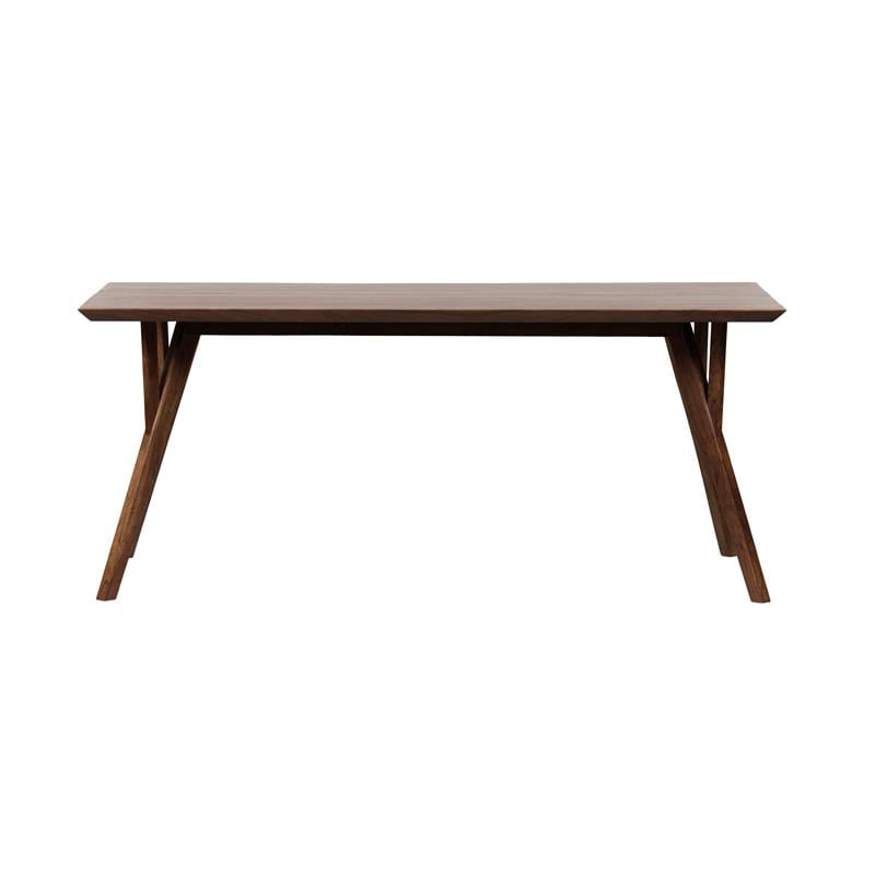 Pemberly Row Contemporary Solid Acacia Wood Dining Table in Brown