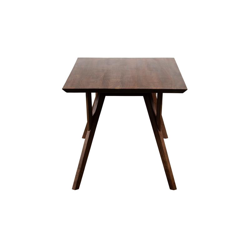 Pemberly Row Contemporary Solid Acacia Wood Dining Table in Brown
