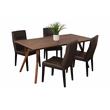 Pemberly Row Contemporary Solid Acacia Wood Dining Table in Brown