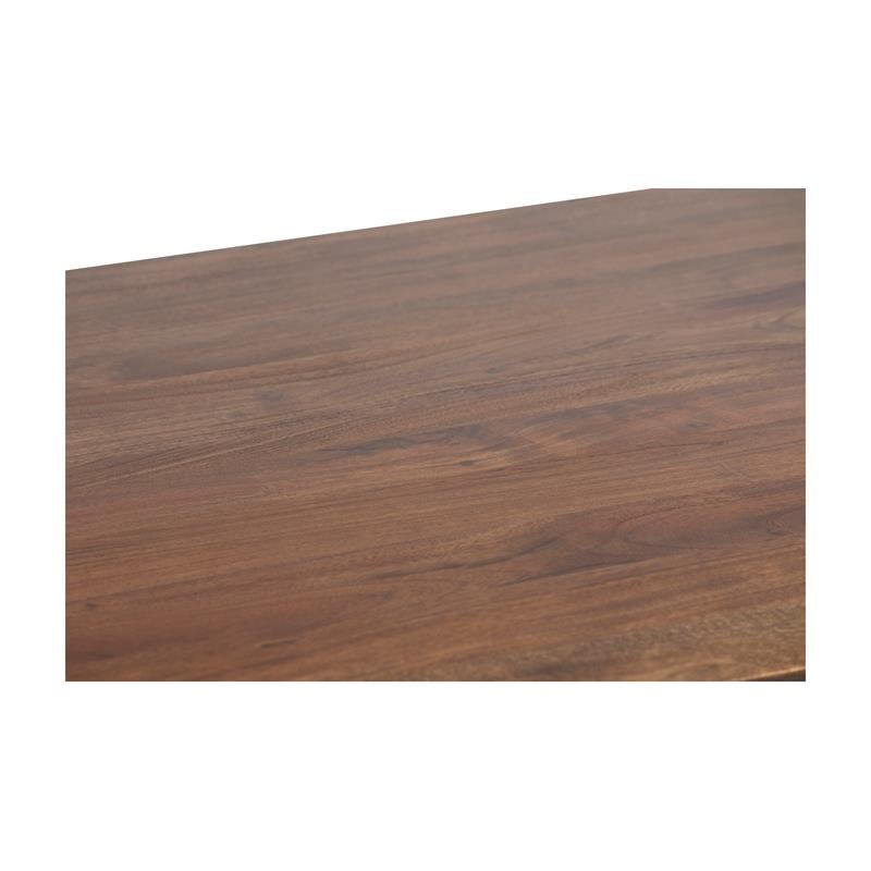 Pemberly Row Contemporary Solid Acacia Wood Dining Table in Brown