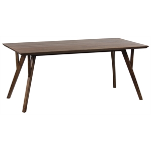 Pemberly Row Contemporary Solid Acacia Wood Dining Table in Brown