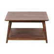 Pemberly Row Contemporary Solid Acacia Wood Coffee Table in Brown