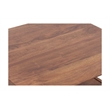 Pemberly Row Contemporary Solid Acacia Wood Coffee Table in Brown