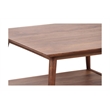 Pemberly Row Contemporary Solid Acacia Wood Coffee Table in Brown