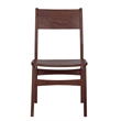 Pemberly Row Contemporary Solid Acacia Wood Dining Chair in Brown