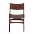 Pemberly Row Contemporary Solid Acacia Wood Dining Chair in Brown