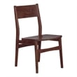 Pemberly Row Contemporary Solid Acacia Wood Dining Chair in Brown