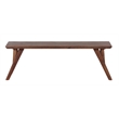 Pemberly Row Contemporary Solid Acacia Wood Dining Bench in Brown