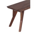 Pemberly Row Contemporary Solid Acacia Wood Dining Bench in Brown