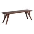 Pemberly Row Contemporary Solid Acacia Wood Dining Bench in Brown