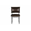 Pemberly Row Modern Top Leather Dining Chair in Dark Brown (Set of 2)