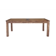 Pemberly Row Solid Sheesham Wood Double Leaf Dining Table in Brown
