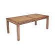 Pemberly Row Solid Sheesham Wood Double Leaf Dining Table in Brown