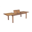 Pemberly Row Solid Sheesham Wood Double Leaf Dining Table in Brown