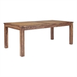 Pemberly Row Solid Sheesham Wood Double Leaf Dining Table in Brown