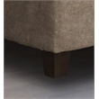 Pemberly Row Brown Fabric Sectional Right-Faced Chaise-Ottoman & 2 Throw Pillows