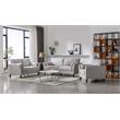 Pemberly Row Light Gray Woven Fabric Sofa Loveseat Chair Living Room Set