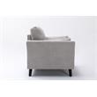 Pemberly Row Light Gray Woven Fabric Sofa Loveseat Chair Living Room Set