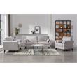 Pemberly Row Light Gray Woven Fabric Sofa Loveseat Chair Living Room Set