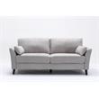 Pemberly Row Light Gray Woven Fabric Sofa Loveseat Chair Living Room Set