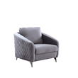 Pemberly Row Gray Velvet Fabric Sofa Loveseat Chair Living Room Set