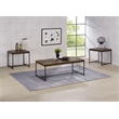 Pemberly Row 3 Piece Brown Engineered Wood Coffee and End Table Set