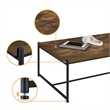Pemberly Row 3 Piece Brown Engineered Wood Coffee and End Table Set