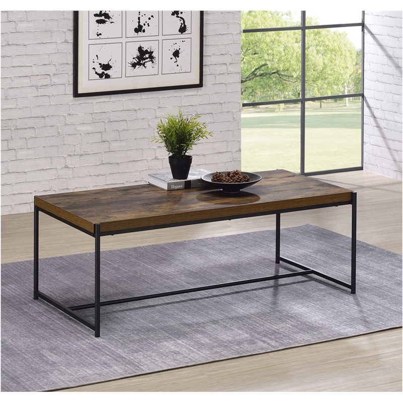 Pemberly Row 3 Piece Brown Engineered Wood Coffee and End Table Set