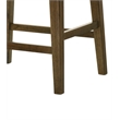 Pemberly Row Walnut Wood Counter Height Stool with Upholstered Seat