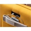 Pemberly Row Fabric Sectional Sofa Chaise with USB Charger & Pillows in Yellow