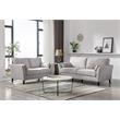 Pemberly Row Light Gray Woven Fabric Sofa Loveseat Living Room Set