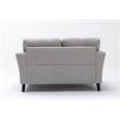 Pemberly Row Light Gray Woven Fabric Sofa Loveseat Living Room Set