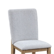 Pemberly Row Contemporary Set of 2 Gray Linen Fabric Dining Chair