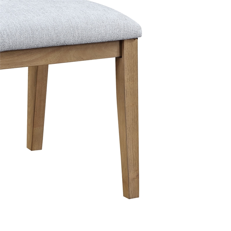 Pemberly Row Contemporary Set of 2 Gray Linen Fabric Dining Chair