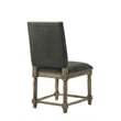 Pemberly Row Set of 2 Gray Fabric Dining Chair with Nailhead Trim