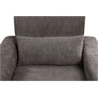 Pemberly Row Gray Chenille Sofa with Metal Legs and Throw Pillows