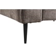 Pemberly Row Gray Chenille Sofa with Metal Legs and Throw Pillows