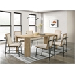 Pemberly Row Wood Oak Finish Extendable Rectangular Dining Set w/ Cream Chair