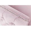 Pemberly Row Contemporary Pink Finish Velvet Sofa with 3 Pillows